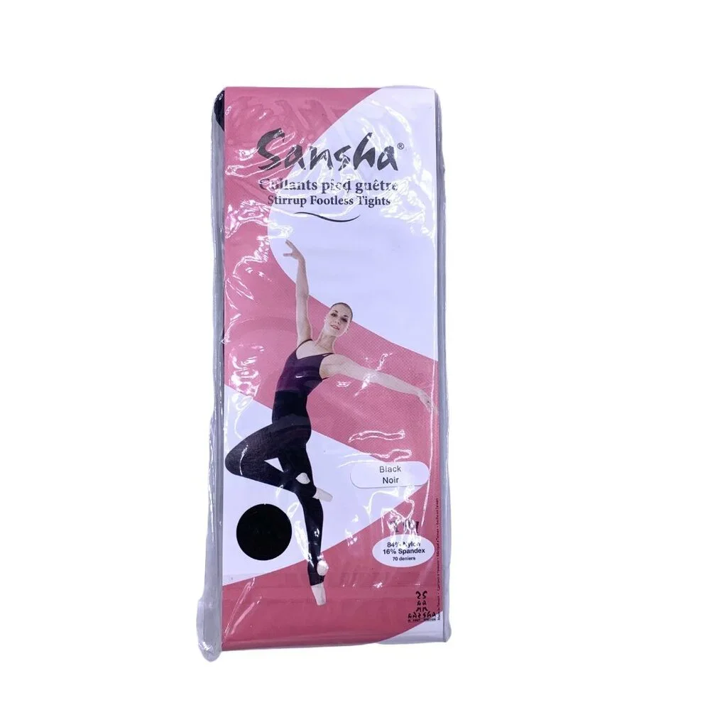 New Sansha Stirrup Black Child’s M/L Tights Pack of 3, T91 Dance Jazz Lyrical